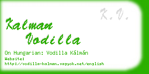 kalman vodilla business card
