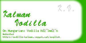 kalman vodilla business card